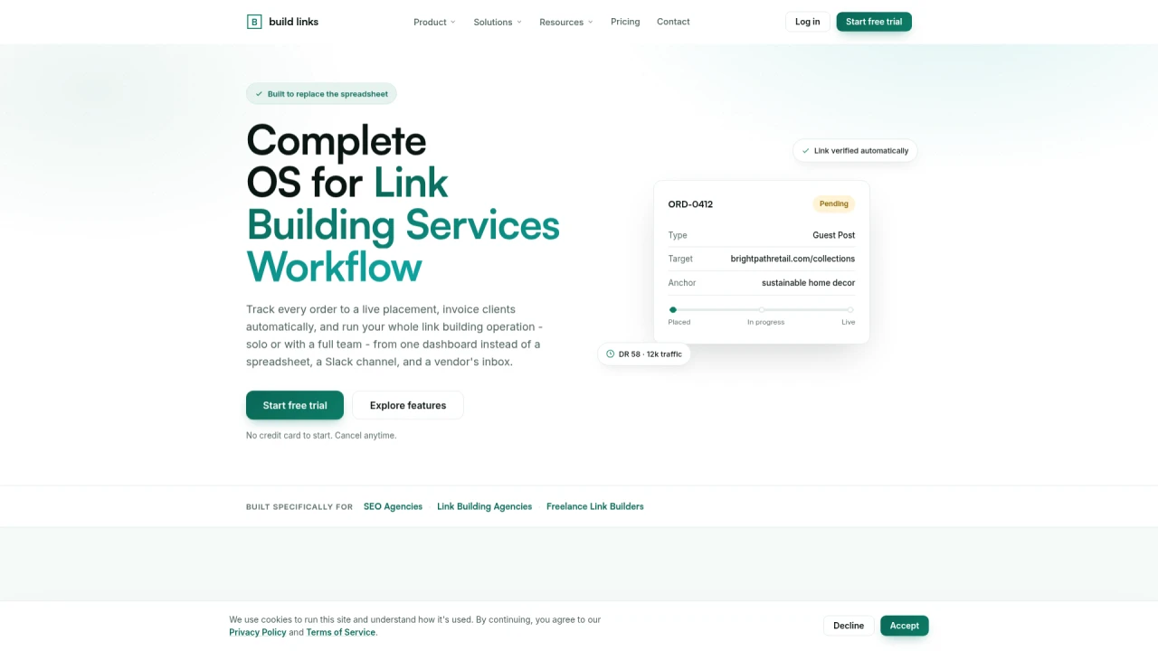BuildLinks.ai interface