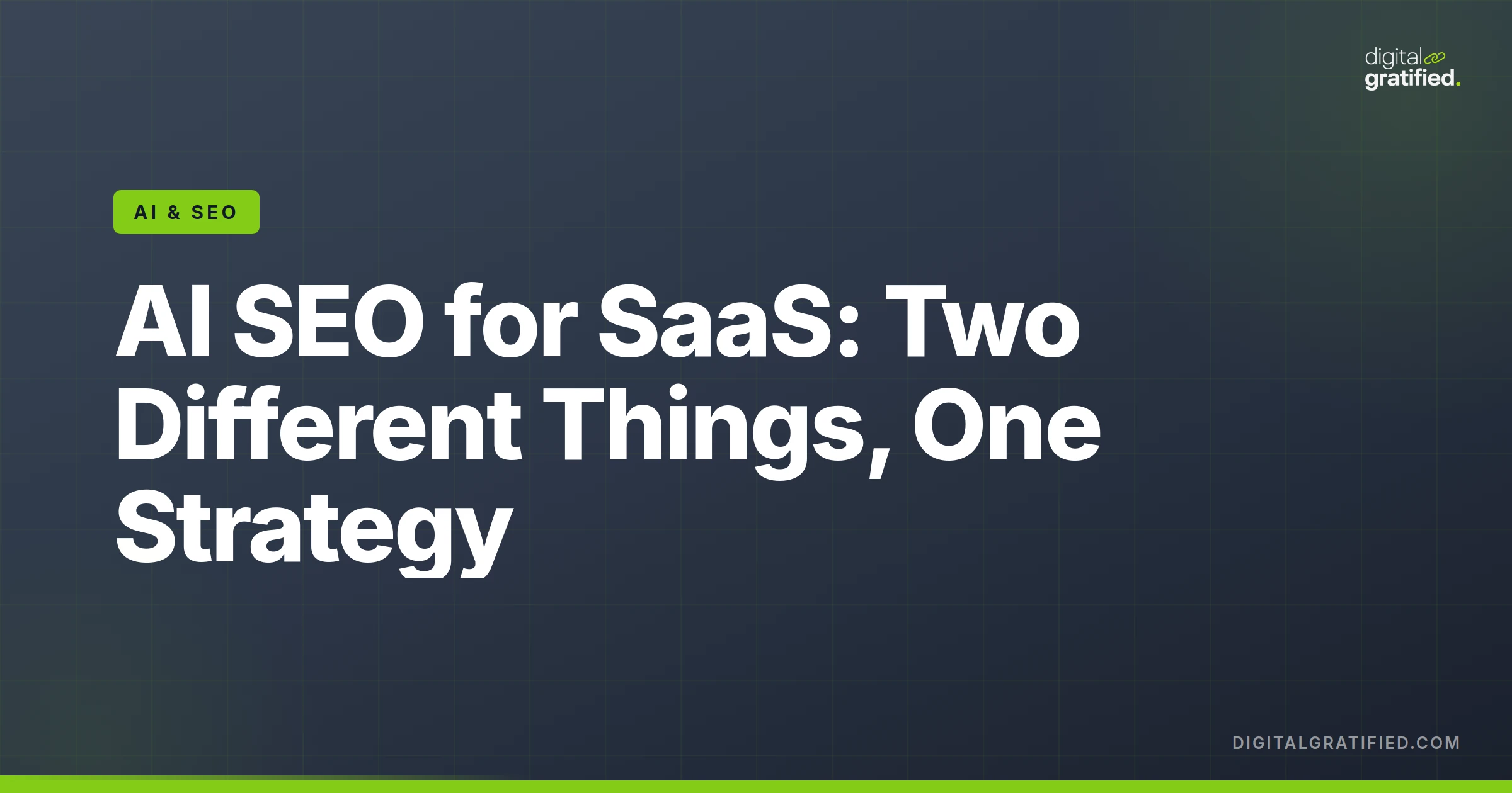 AI SEO for SaaS: Two Different Things, One Strategy That Handles Both