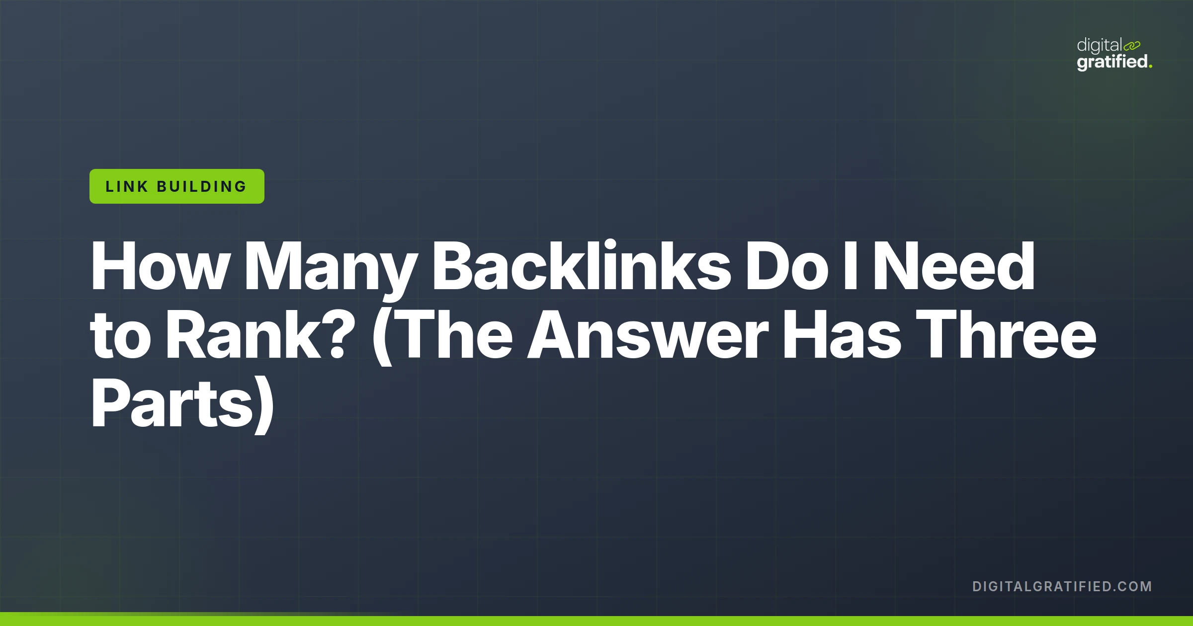 How Many Backlinks Do I Need to Rank? (The Answer Has Three Parts)