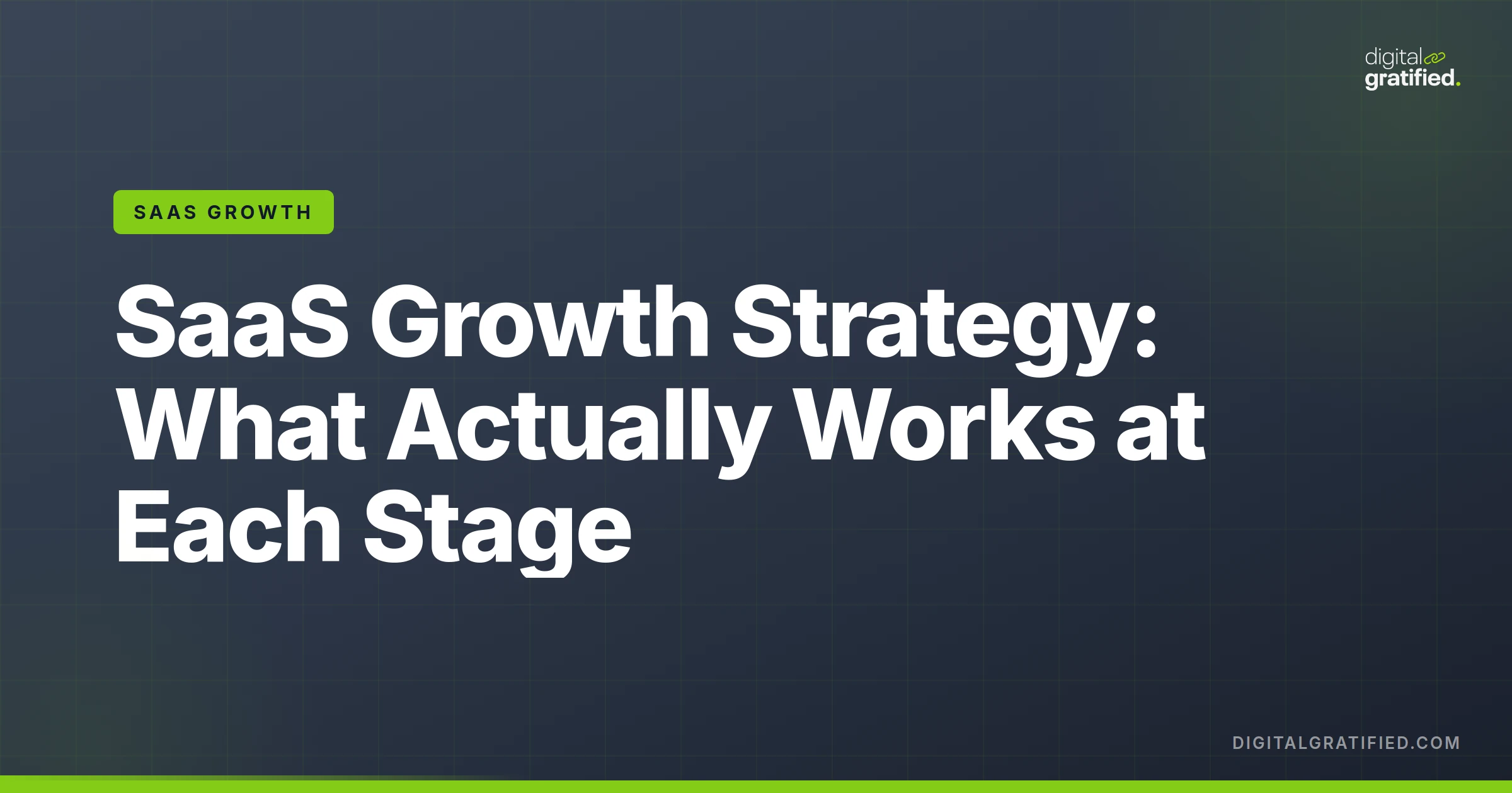 SaaS Growth Strategy: What Actually Works at Each Stage