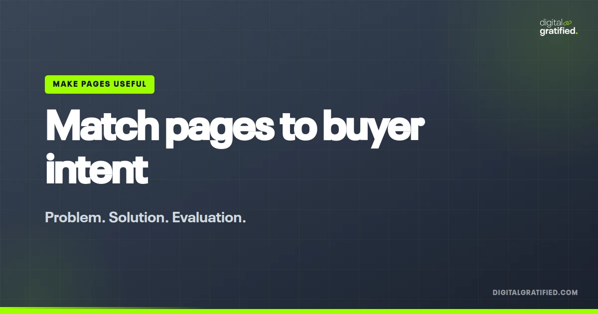 Match SaaS SEO pages to buyer intent.