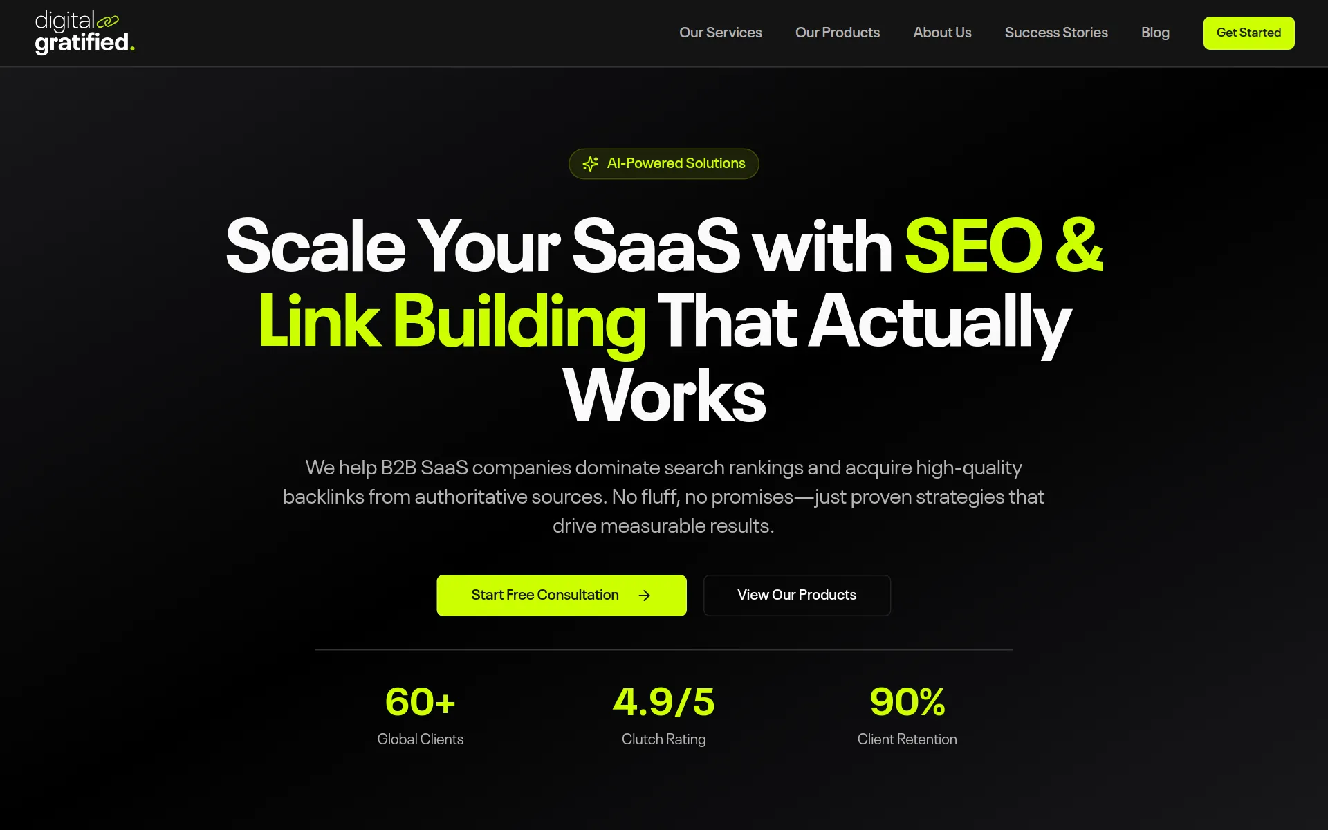 Digital Gratified homepage screenshot