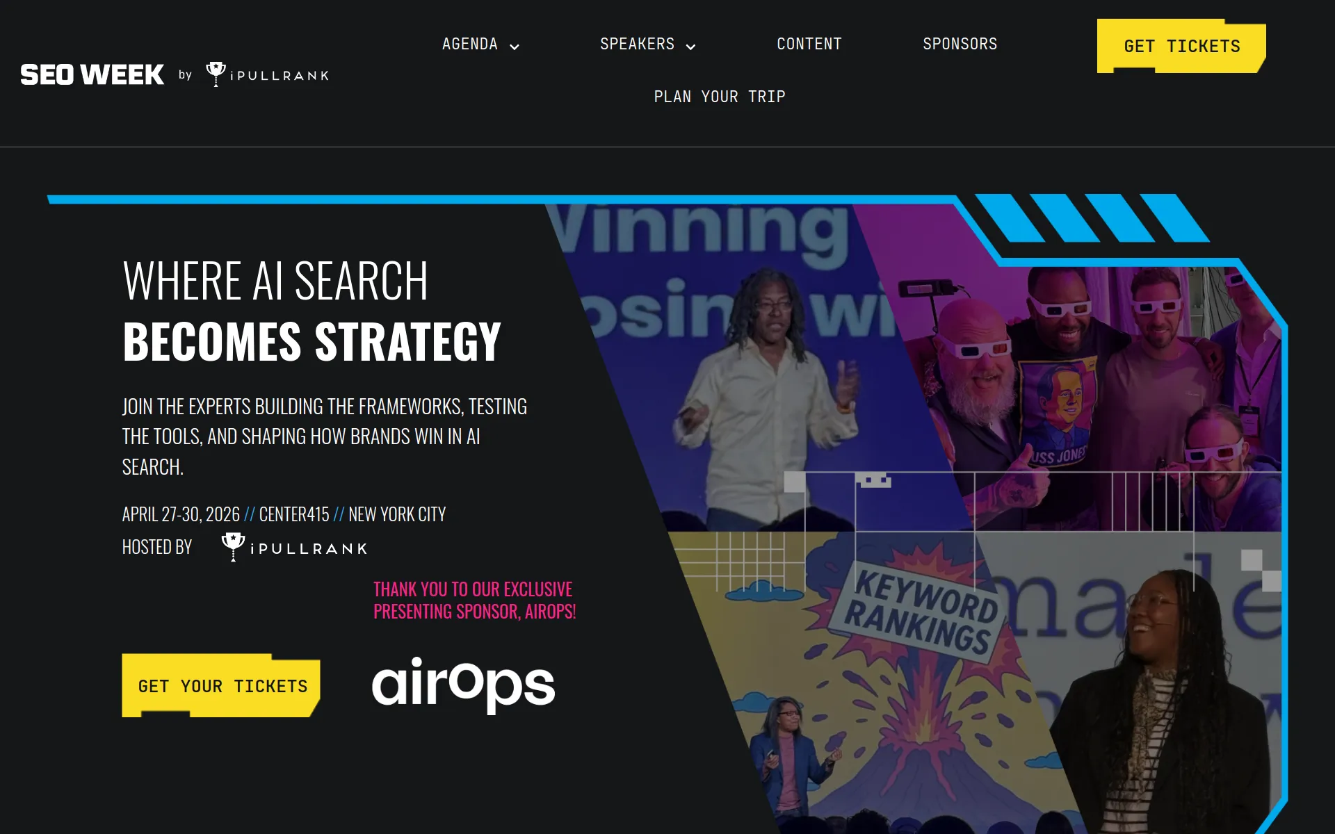 SEO Week conference homepage screenshot