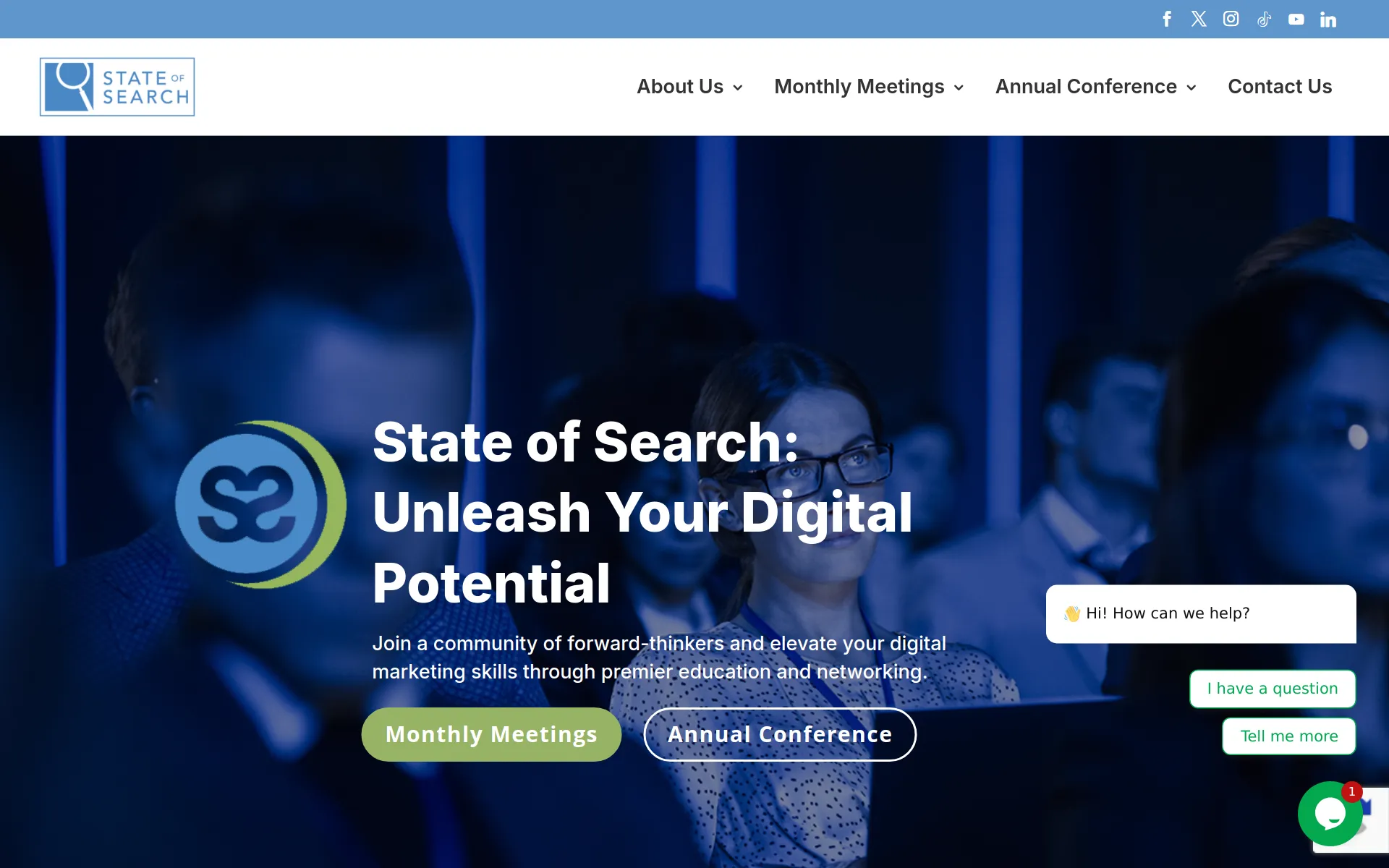 State of Search conference homepage screenshot
