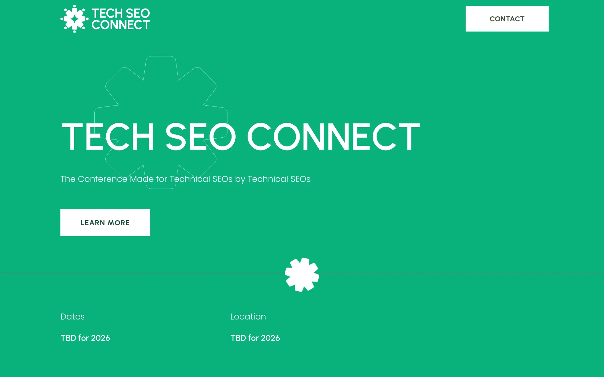 Tech SEO Connect homepage screenshot