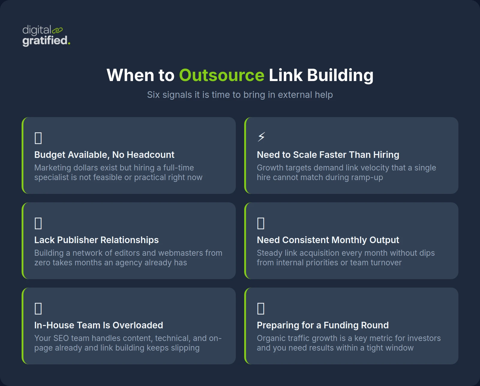 When to outsource link building - six key indicators