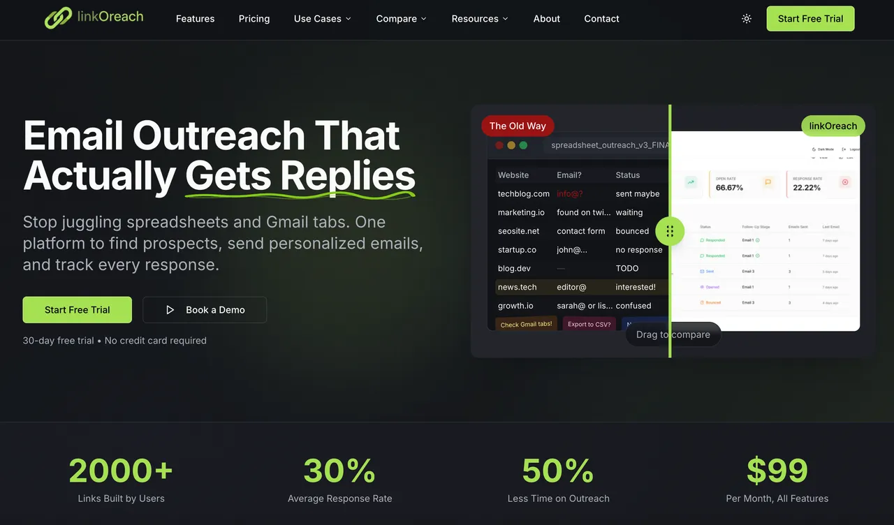 linkOreach interface
